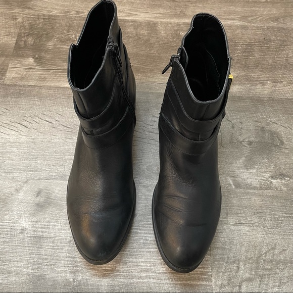 Ralph Lauren Black Leather Ankle Boots - Picture 2 of 4